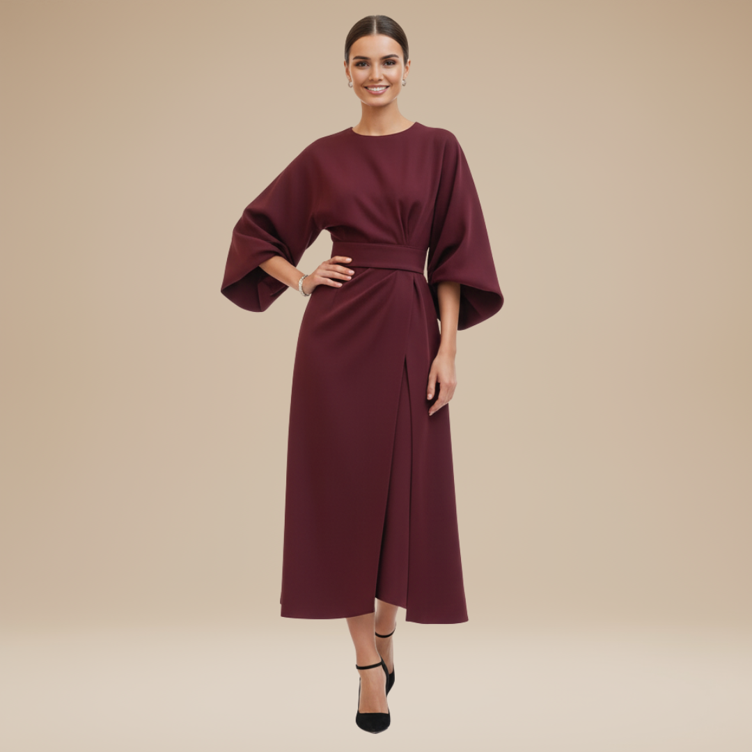 Alma Wrap Midi Dress