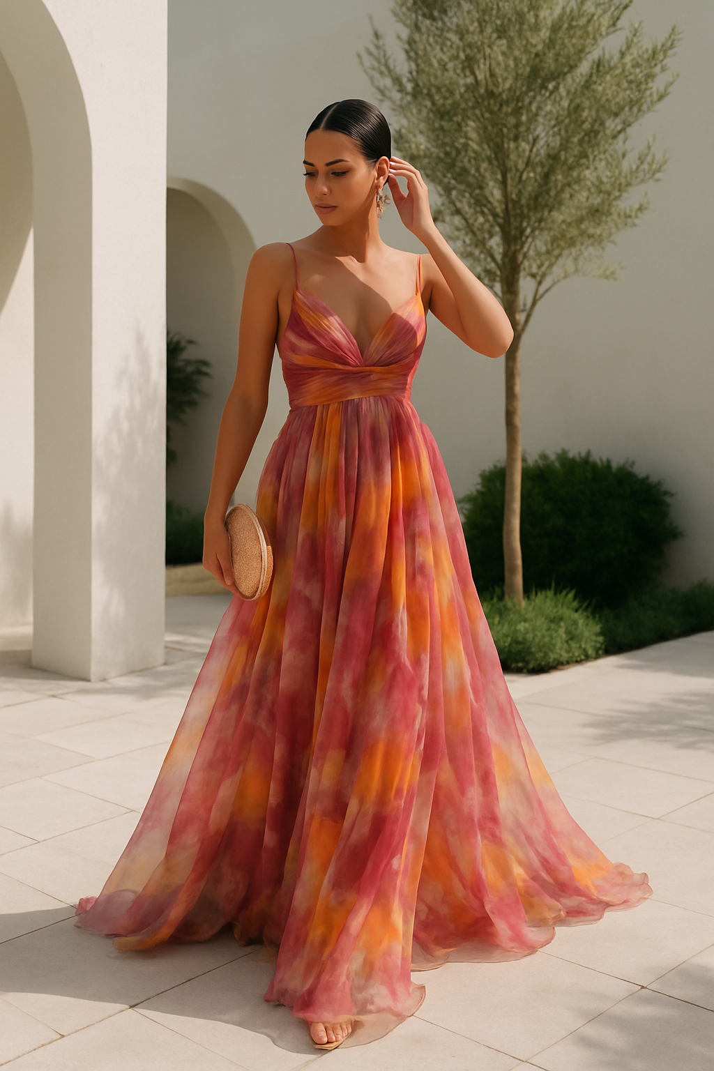 Celestia Print Maxi Dress