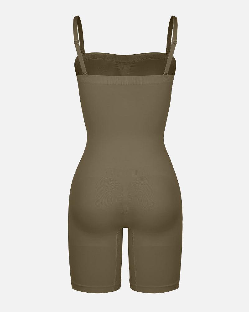 Seamless Strapless Bodysuit with Removable Straps