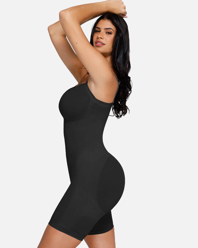Seamless Strapless Bodysuit with Removable Straps