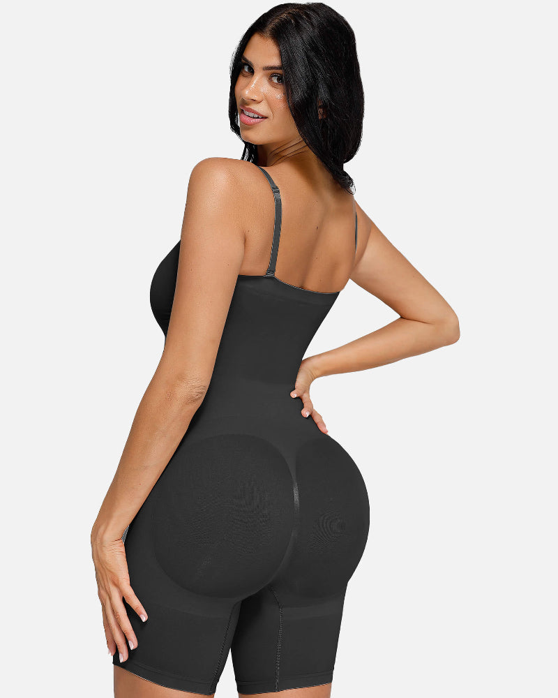 Seamless Strapless Bodysuit with Removable Straps