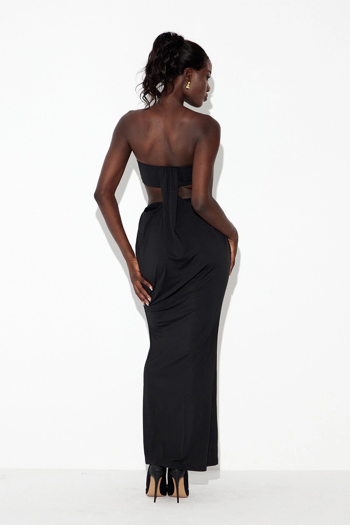 Zarelle | Cutout Ruched Maxi Dress