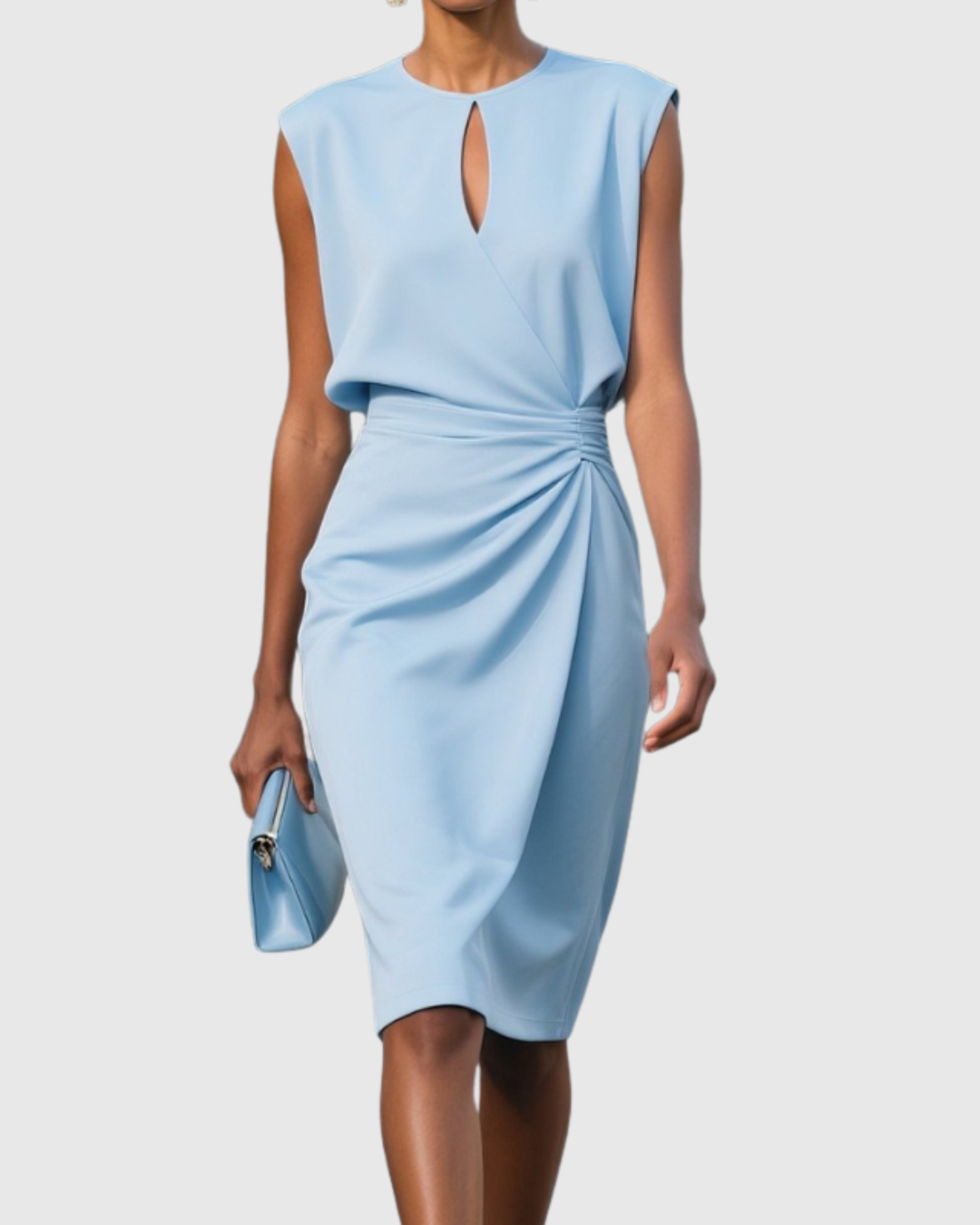 Carlena Ruched Waist Midi Dress