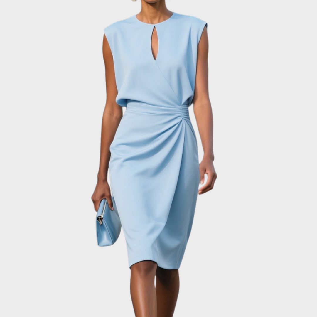 Carlena Ruched Waist Midi Dress