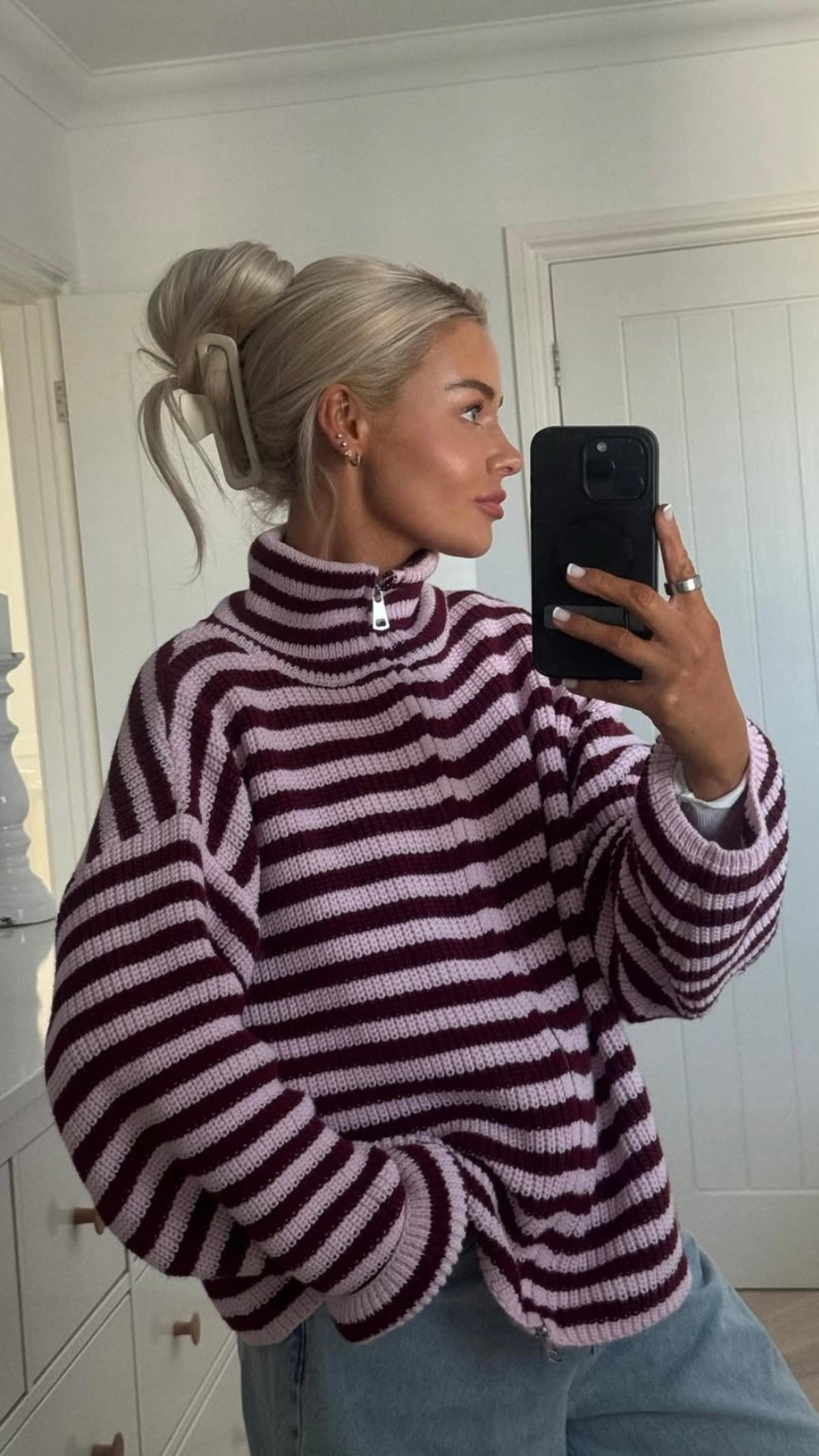 Brenna Striped Chunky Knit Sweater