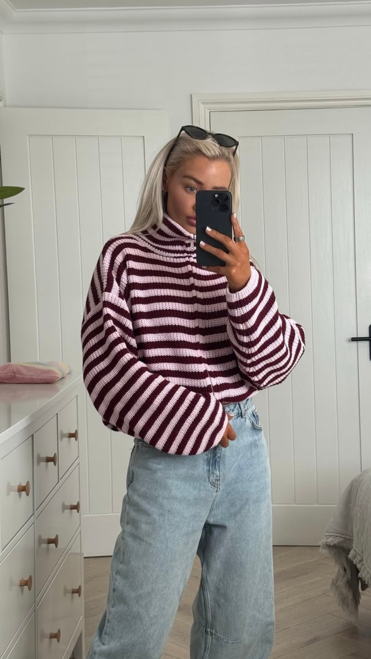 Brenna Striped Chunky Knit Sweater