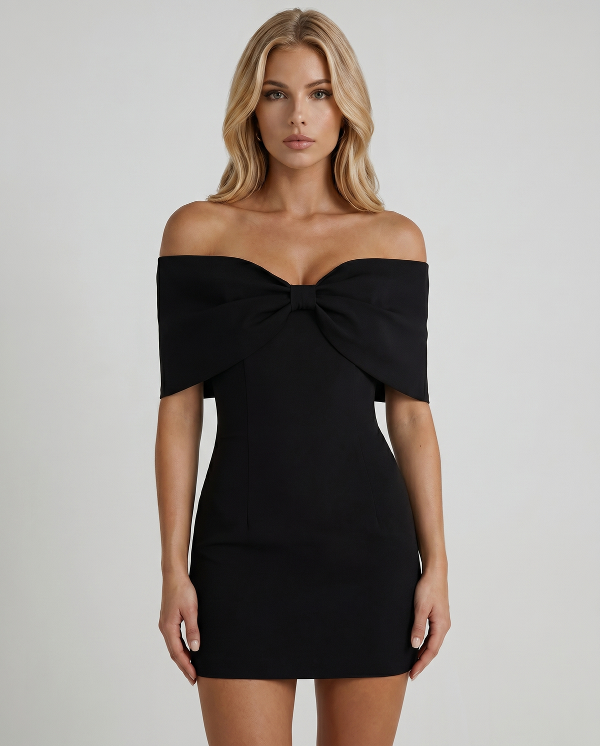 Party Dress – Celestine Off Shoulder Bow Mini