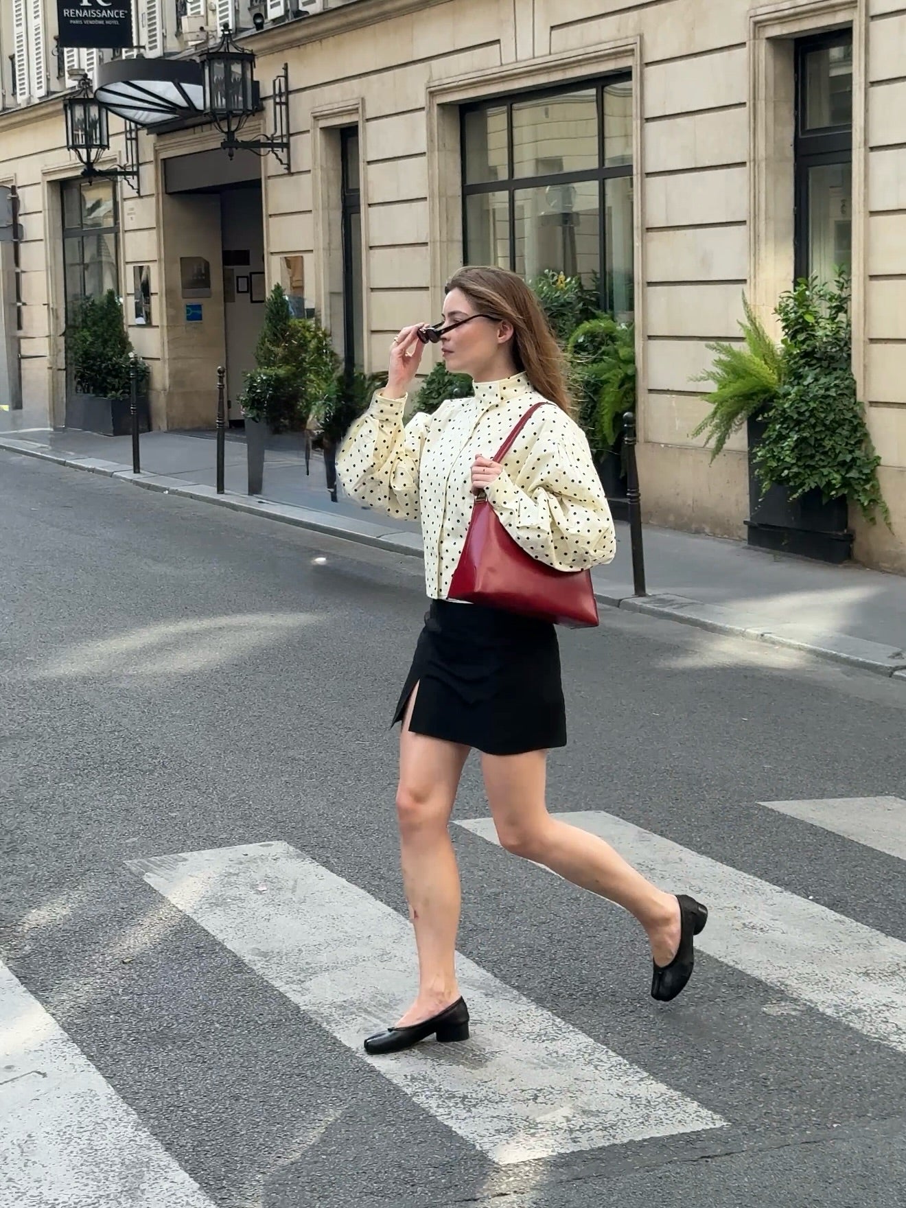 Krista Polka Dot Puff Sleeve Jacket