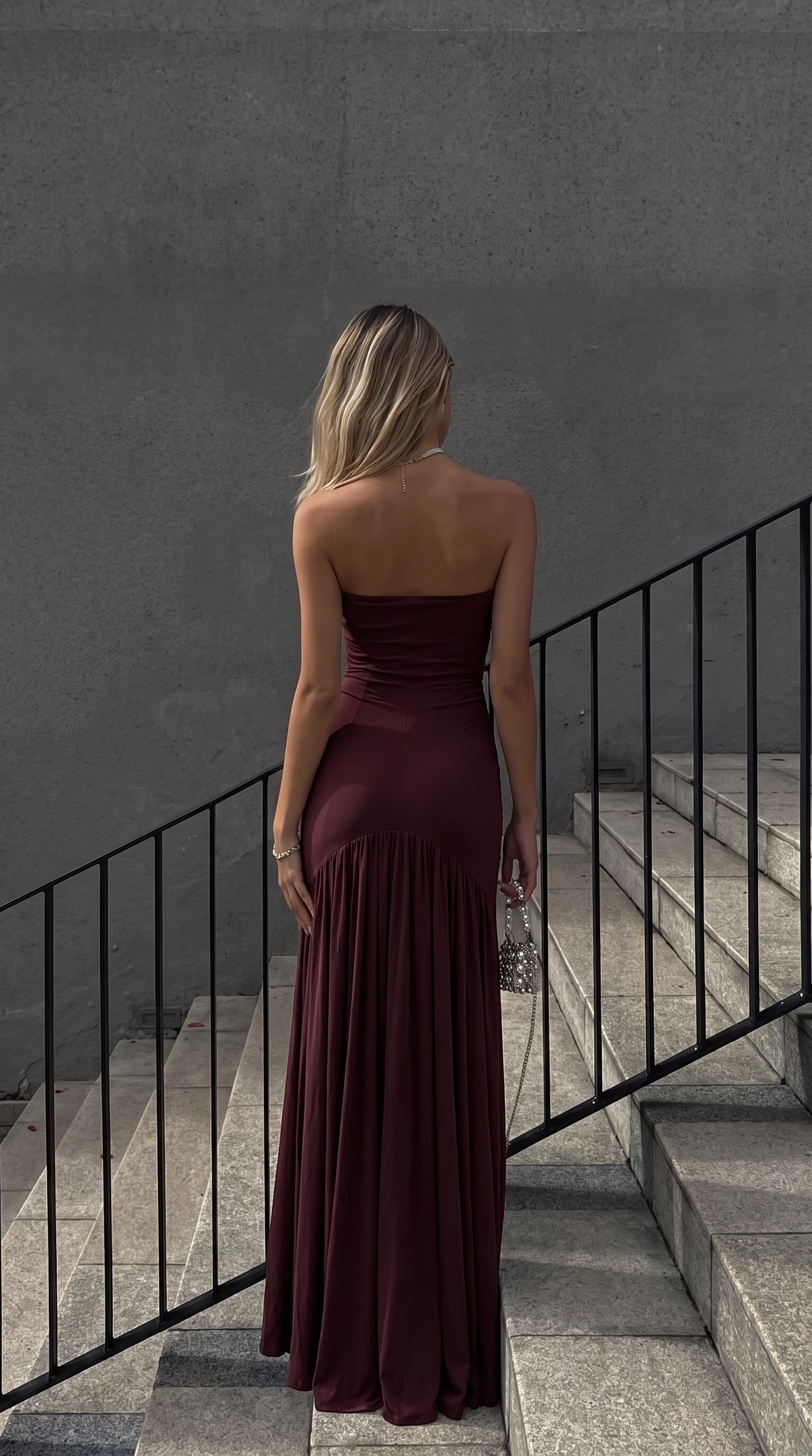 Strapless Maxi Dress – Isabella Ruched Evening Gown