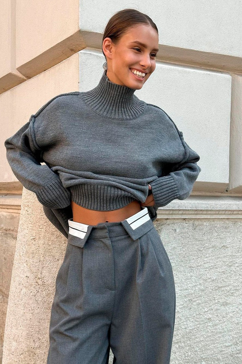 Turtleneck Sweater – Emilia Oversized Knit Jumper
