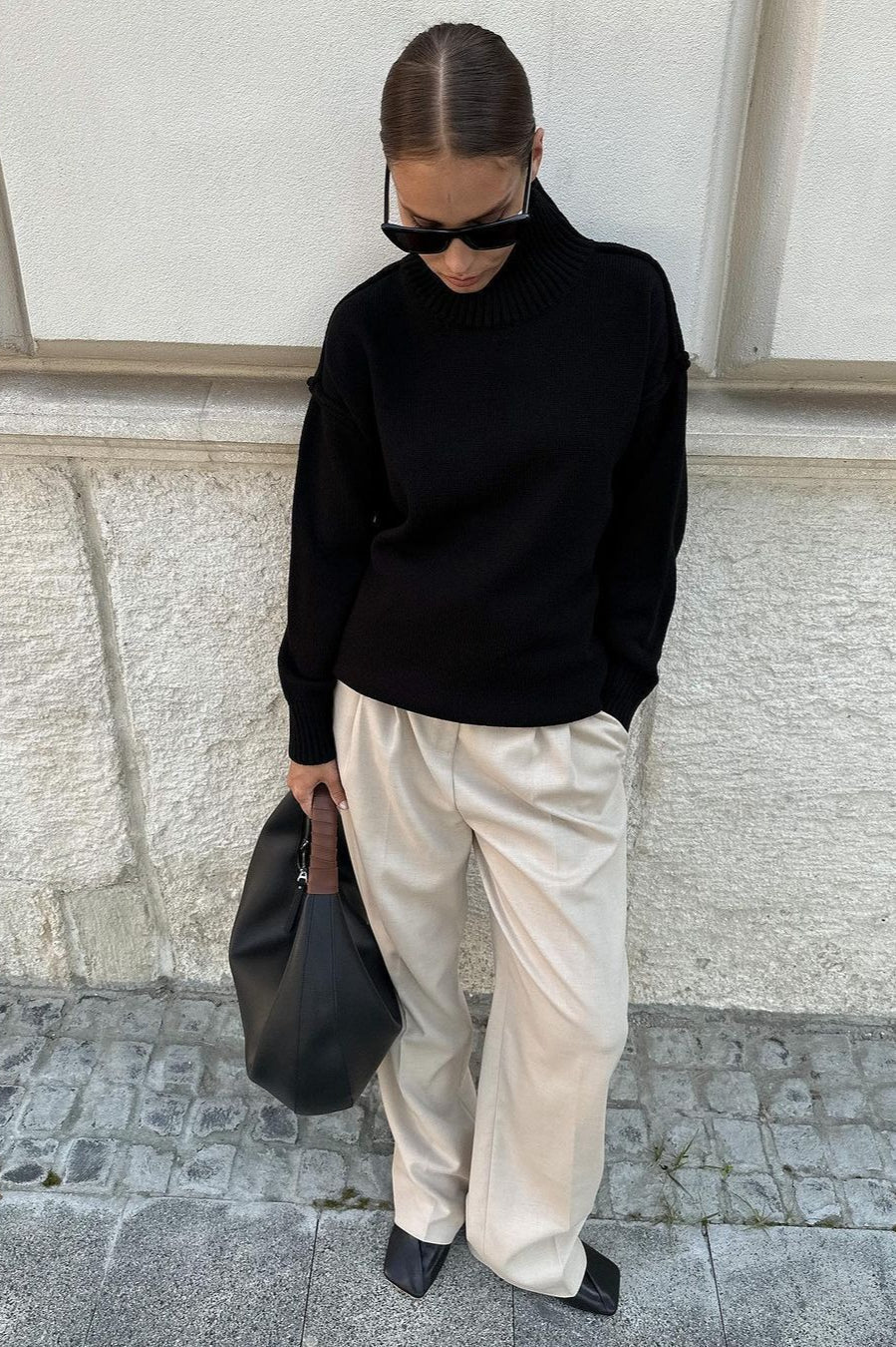 Turtleneck Sweater – Emilia Oversized Knit Jumper