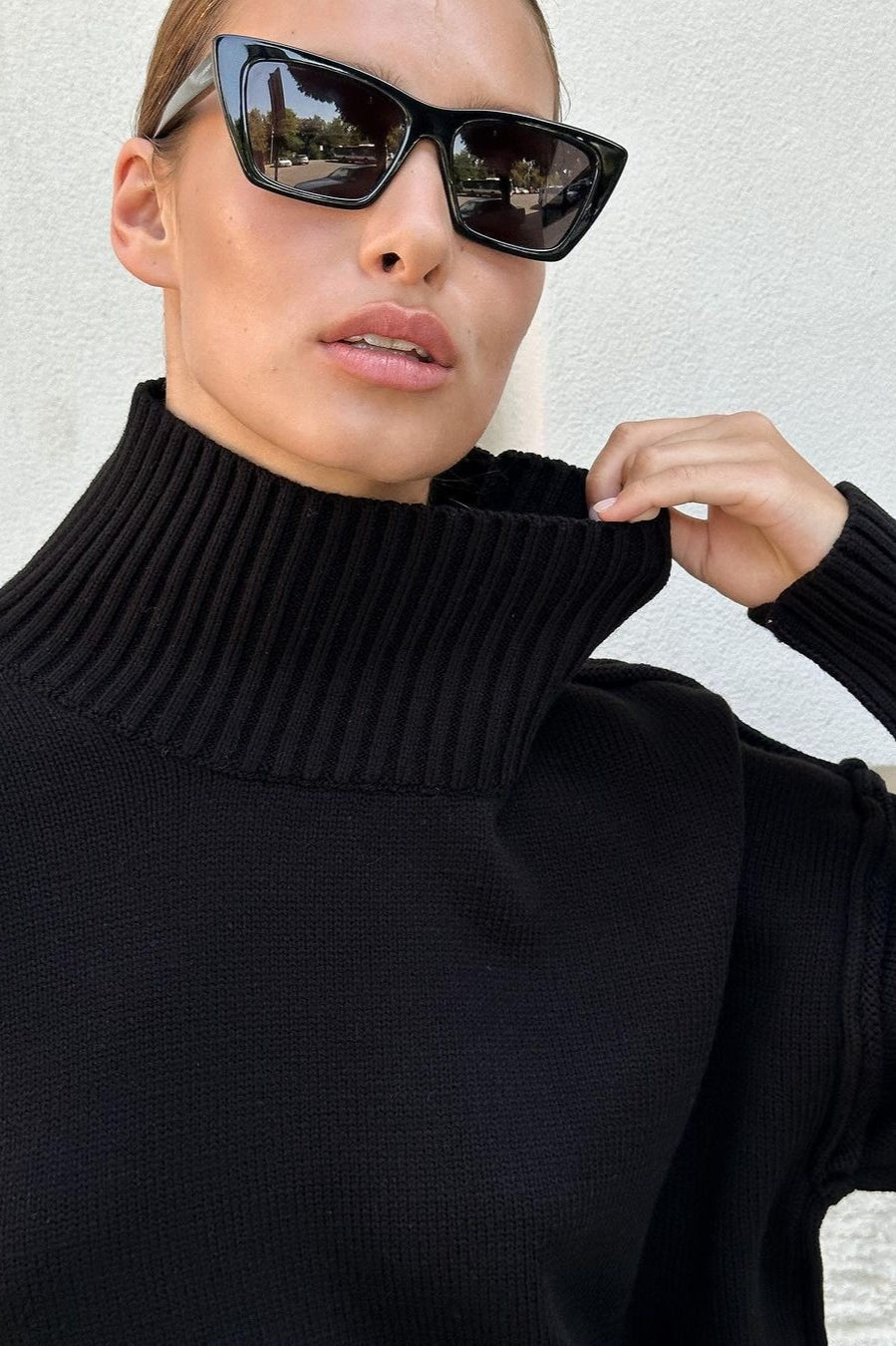 Turtleneck Sweater – Emilia Oversized Knit Jumper