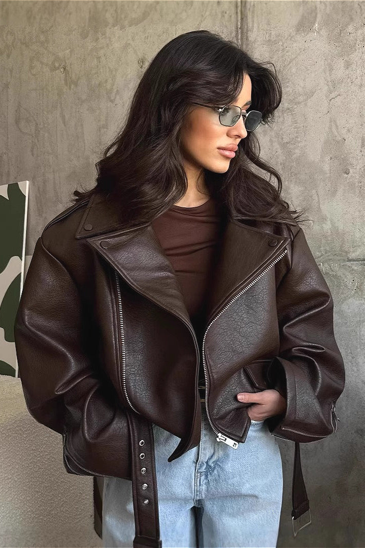 Regina Oversized Moto Jacket