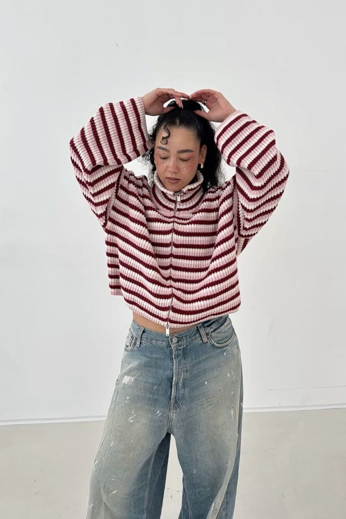 Tori Striped Chunky Knit Sweater