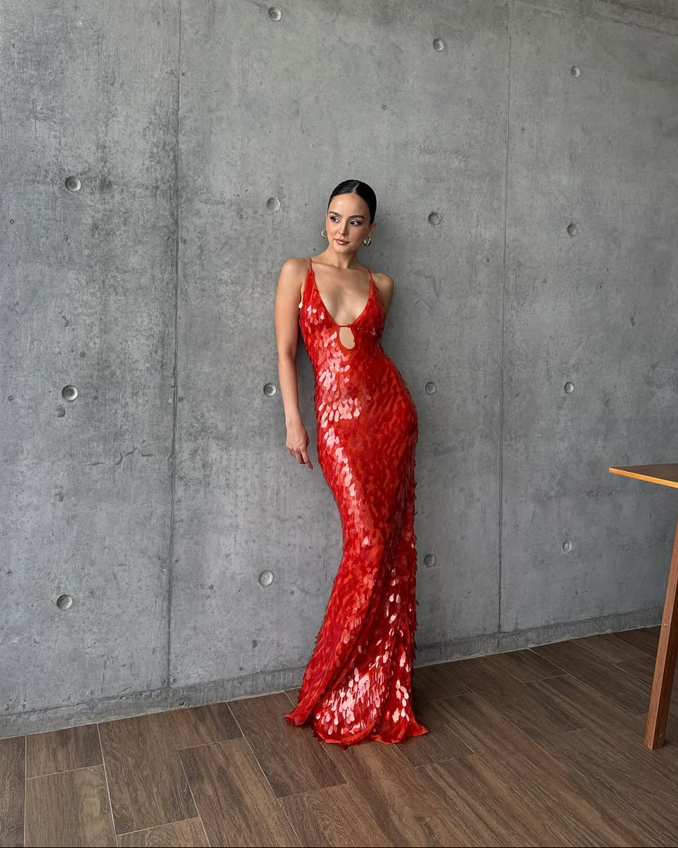 Sequin Maxi Dress – Valentina Mermaid Evening Gown