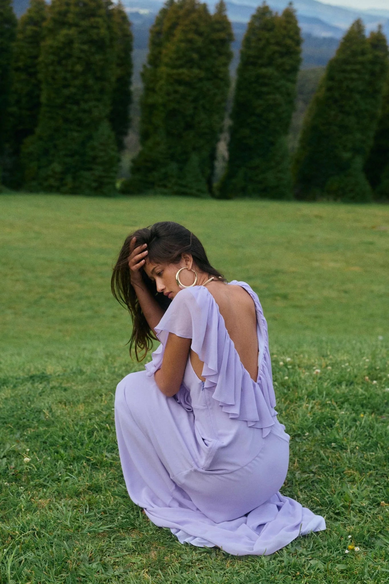 Livia | Lavender Ruffle Gown
