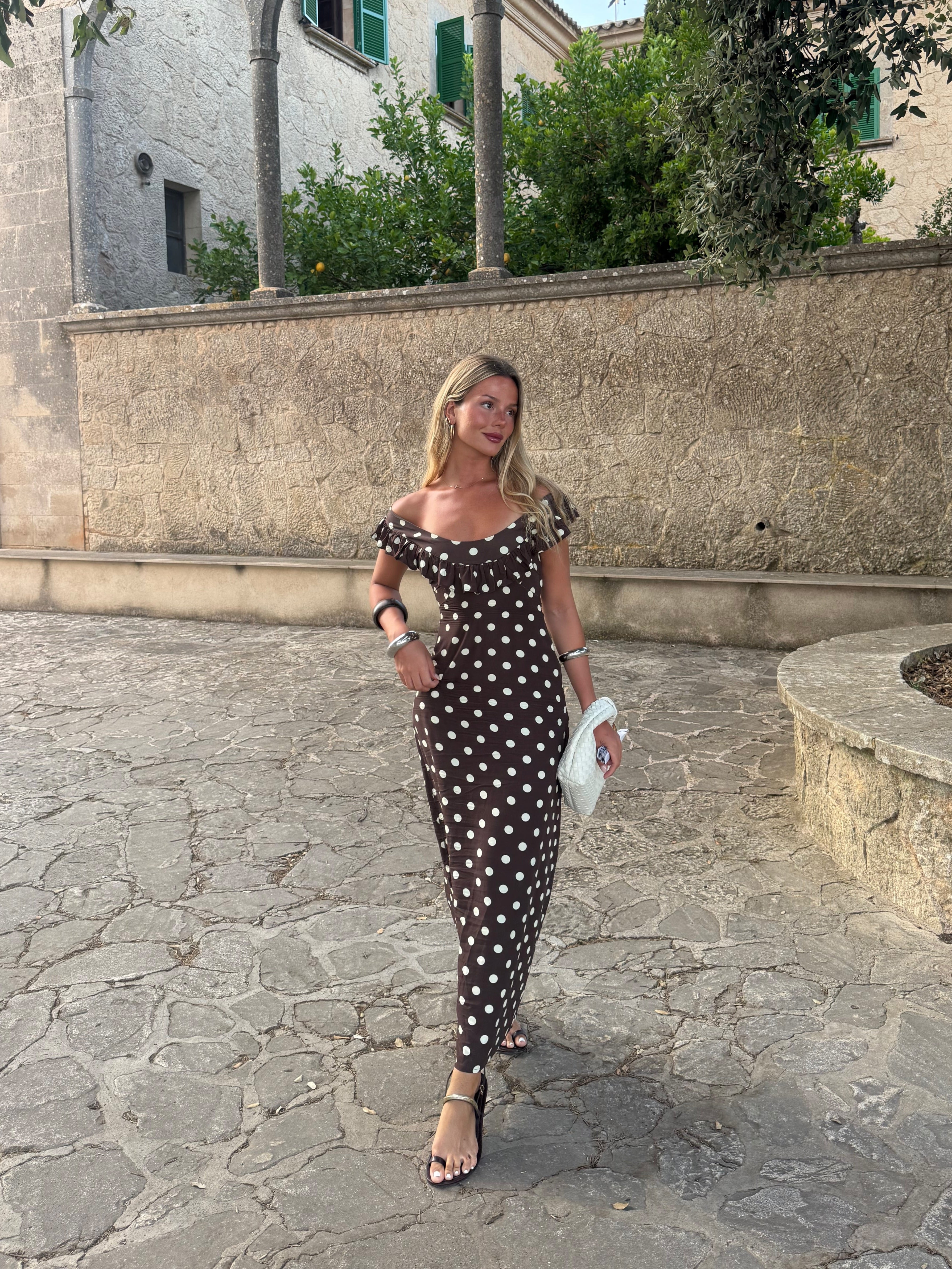Luna Polka Maxi dress