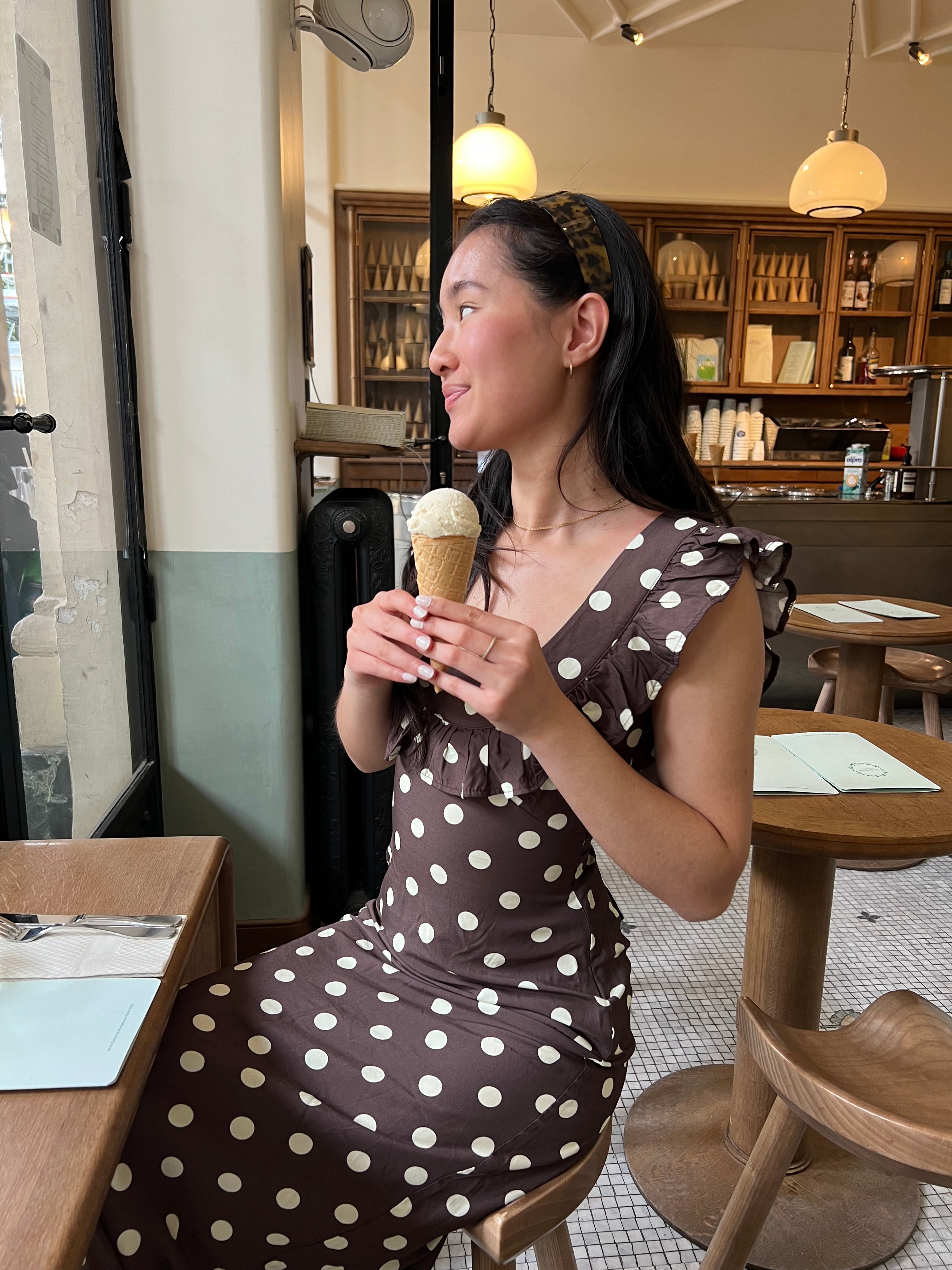 Luna Polka Maxi dress
