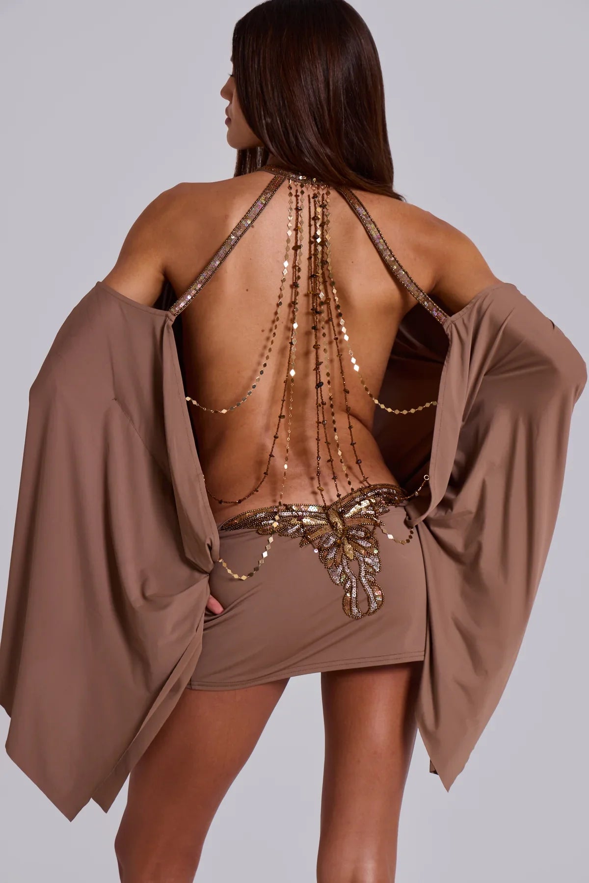 Zafira | Embellished Butterfly Mini Dress