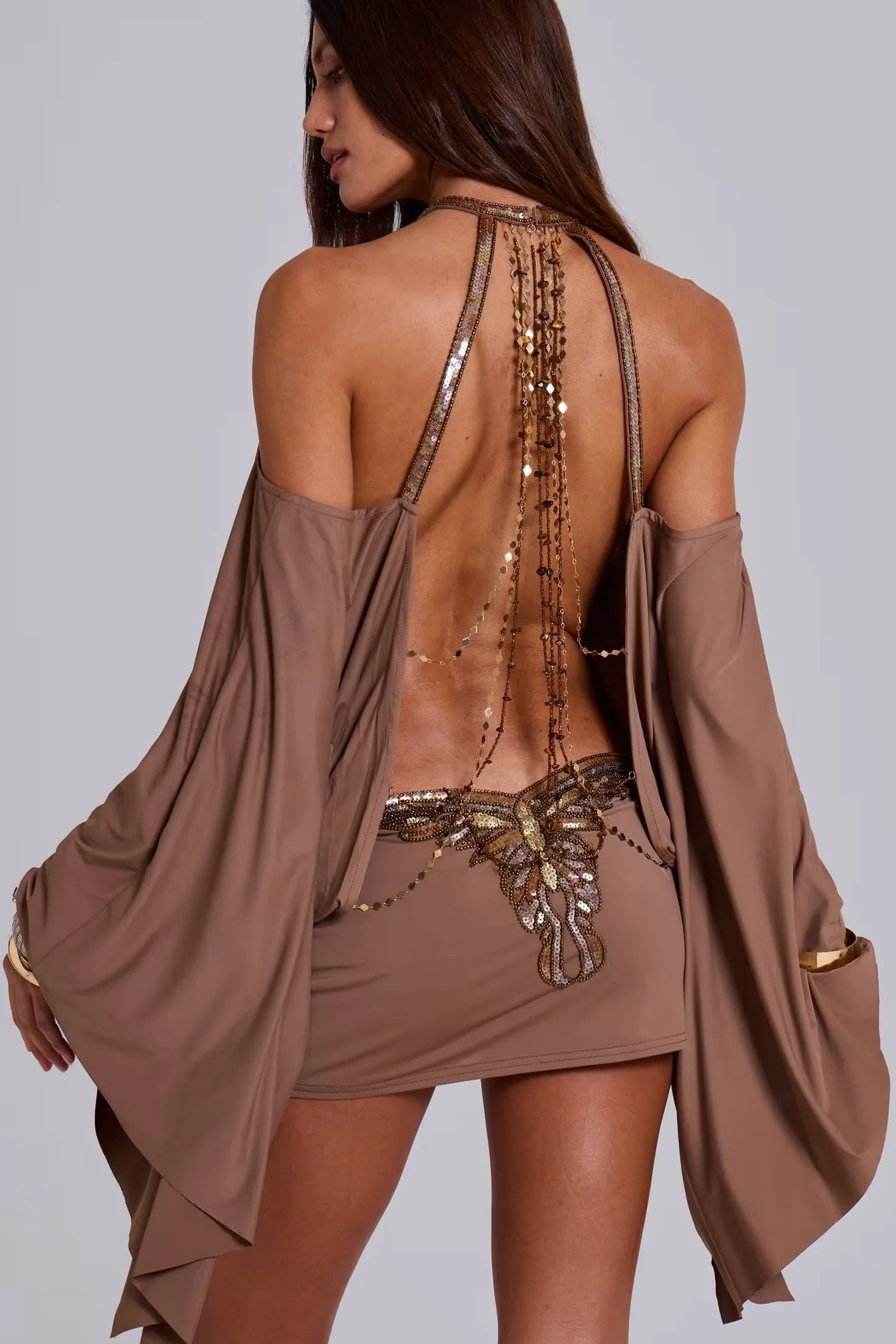 Zafira | Embellished Butterfly Mini Dress