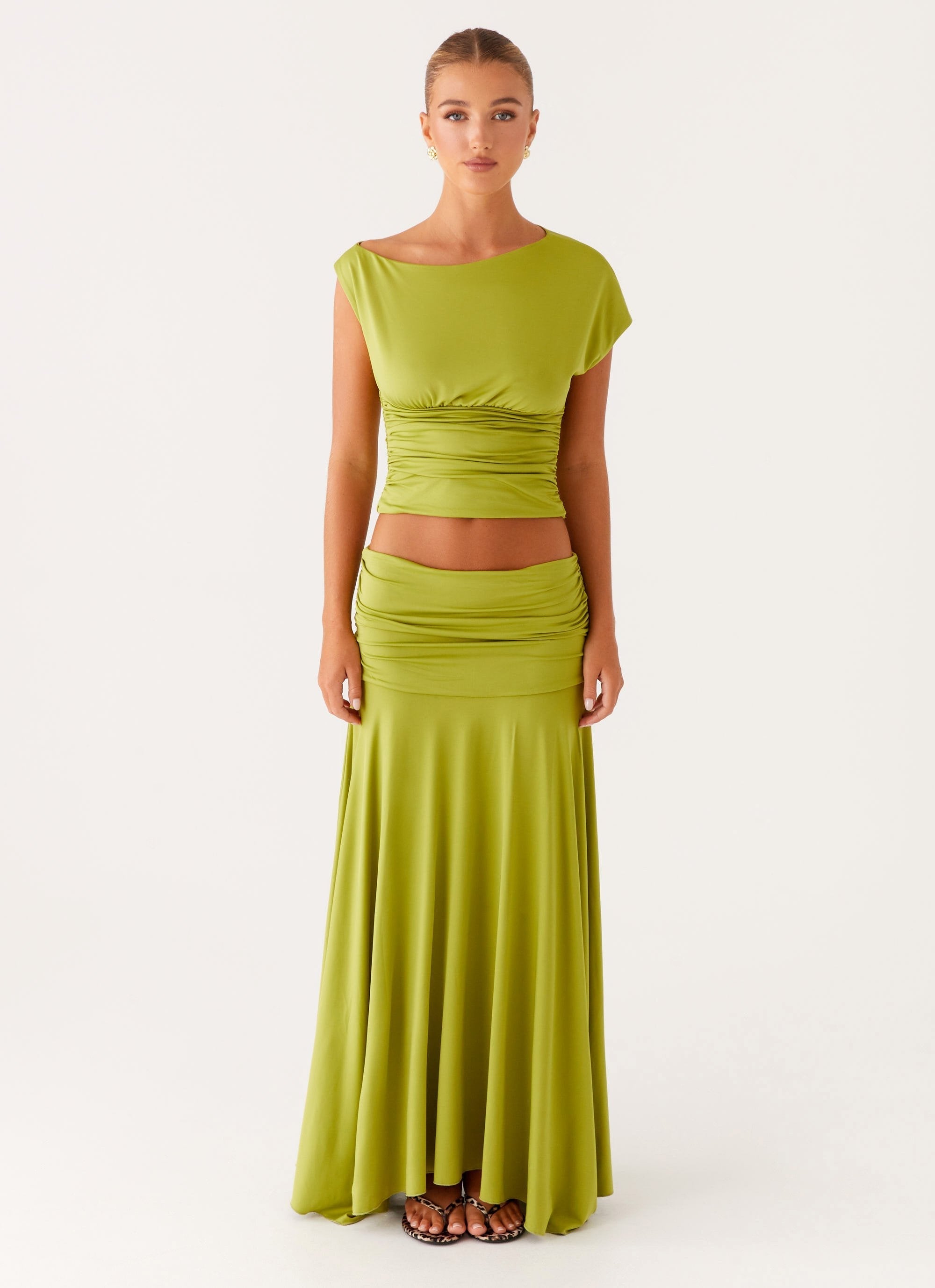Liana | Ruched Maxi dress set