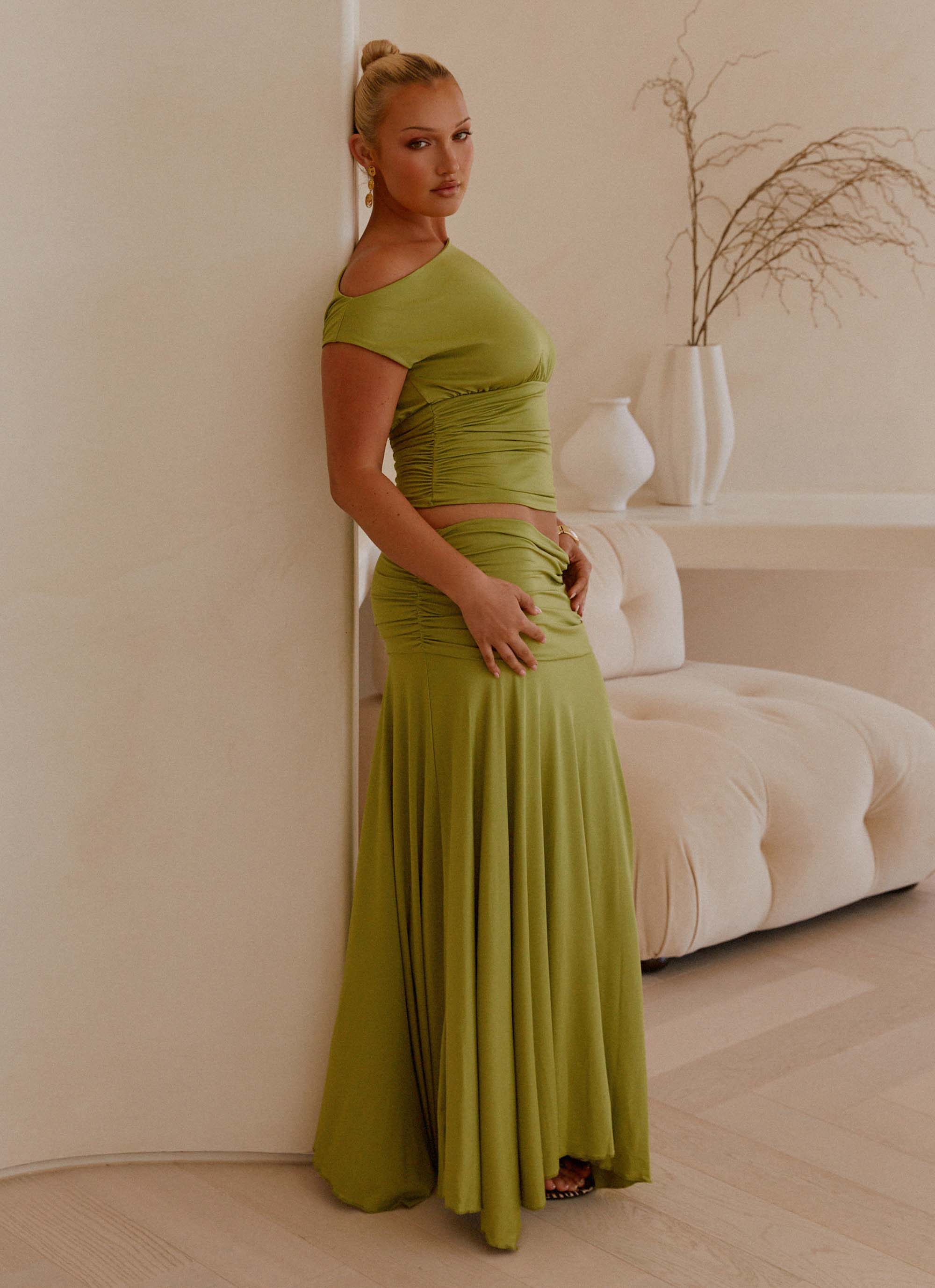 Liana | Ruched Maxi dress set