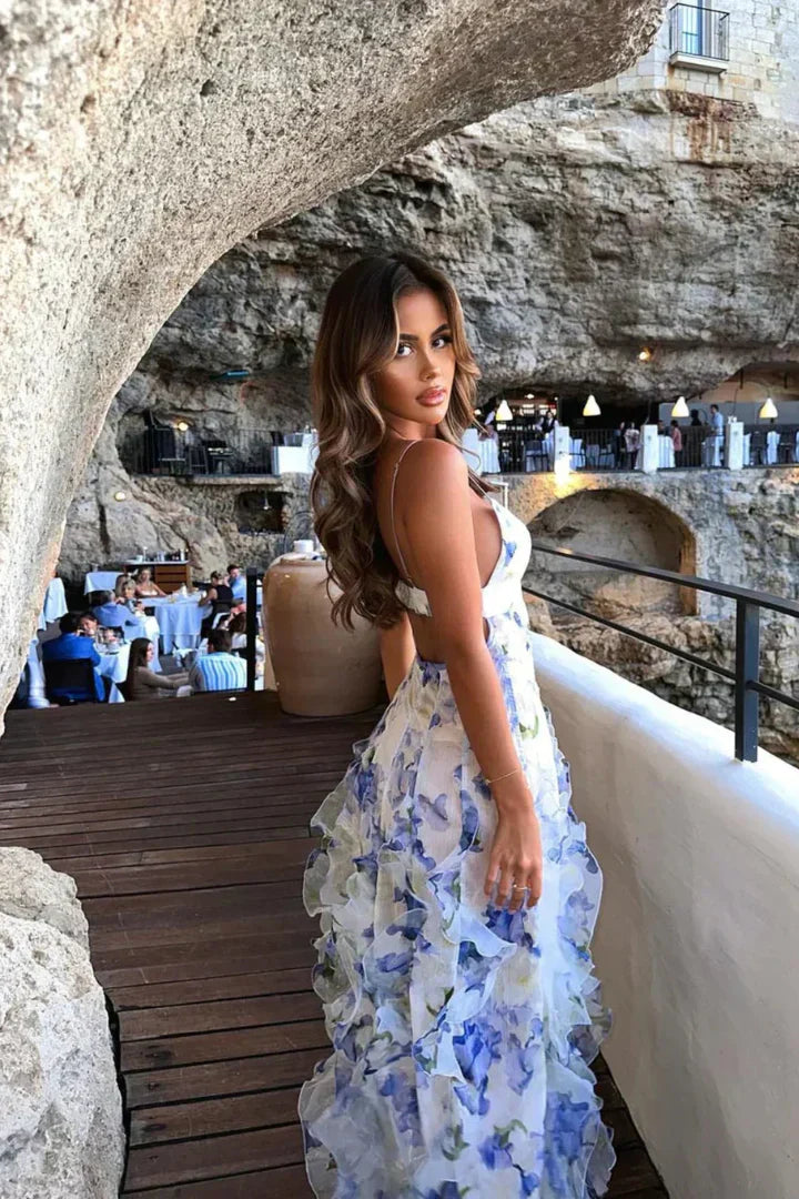 Isabella Floral Corset Maxi Dress