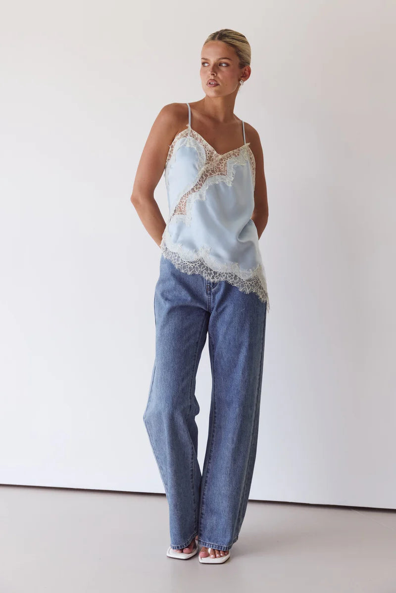 Solea | Lace Trim Camisole Top