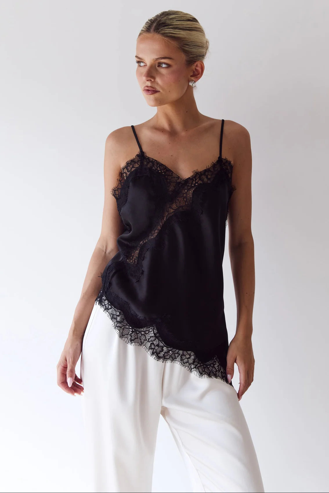 Solea | Lace Trim Camisole Top