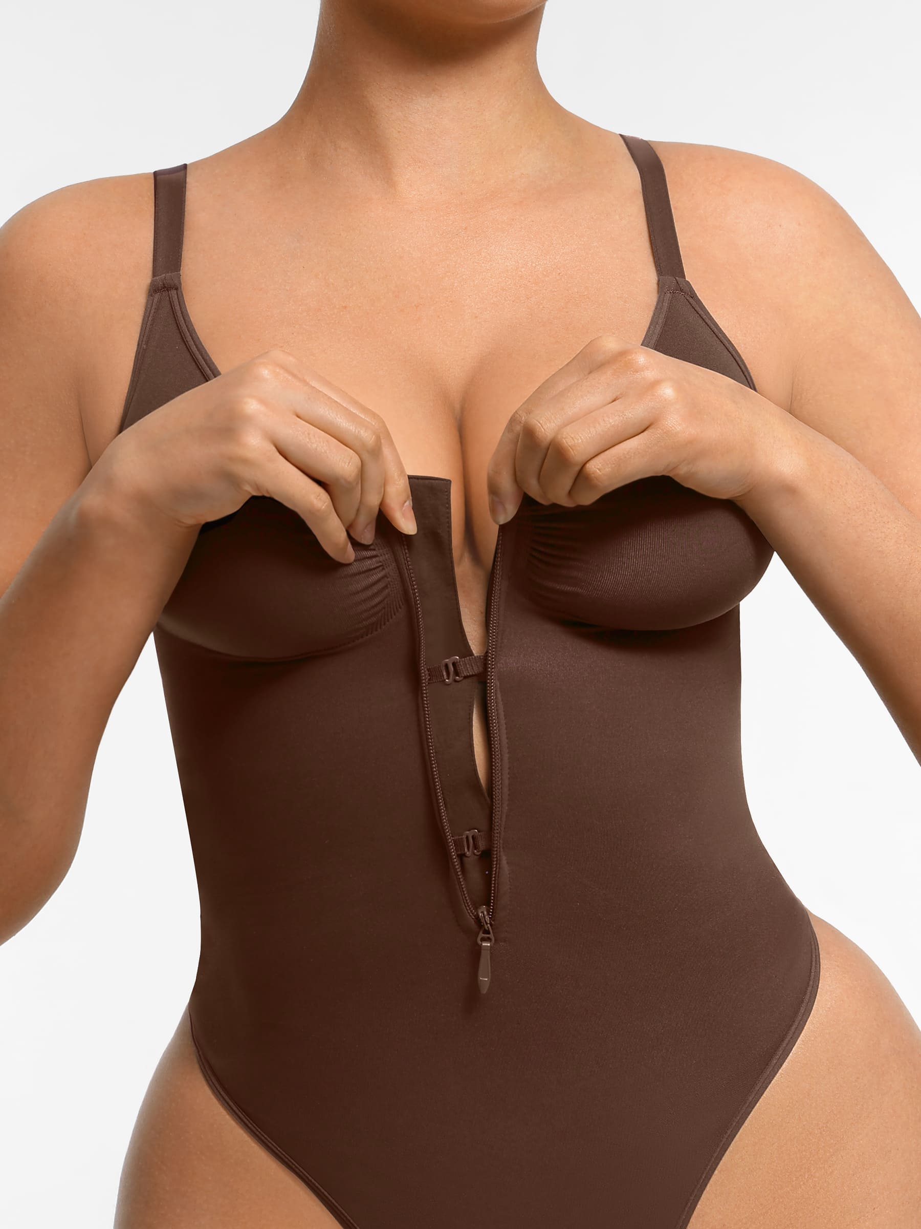 Tummy Control Seamless Zipper Shaping Bodysuit
