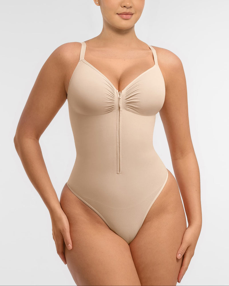 Tummy Control Seamless Zipper Shaping Bodysuit