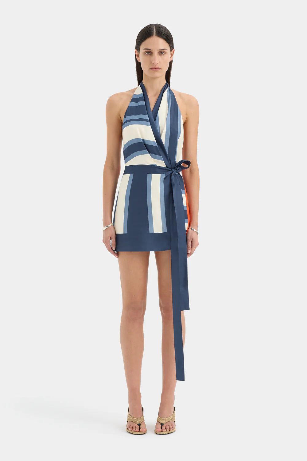 Mila | Effortless Wrap Halter Mini Dress
