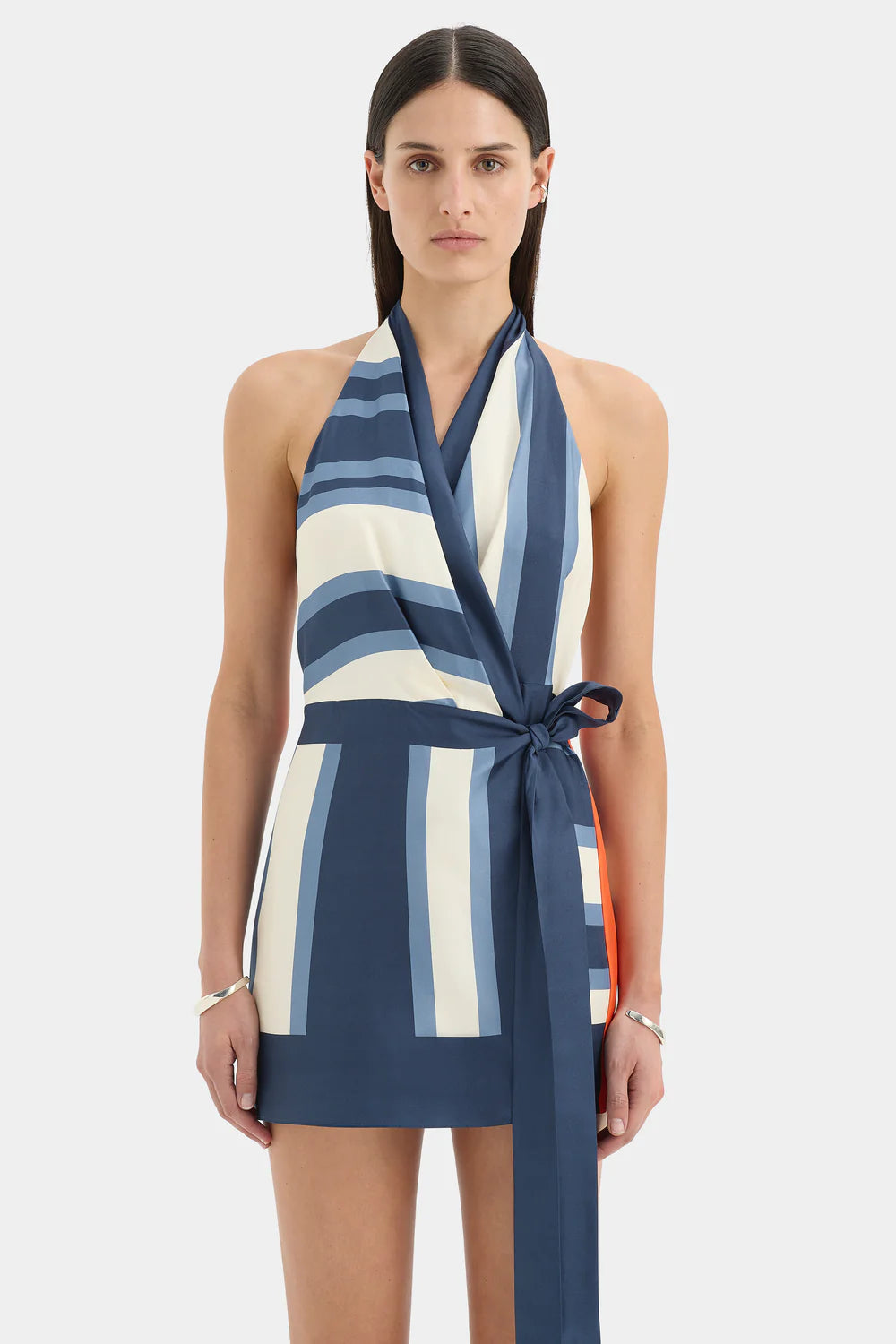 Mila | Effortless Wrap Halter Mini Dress