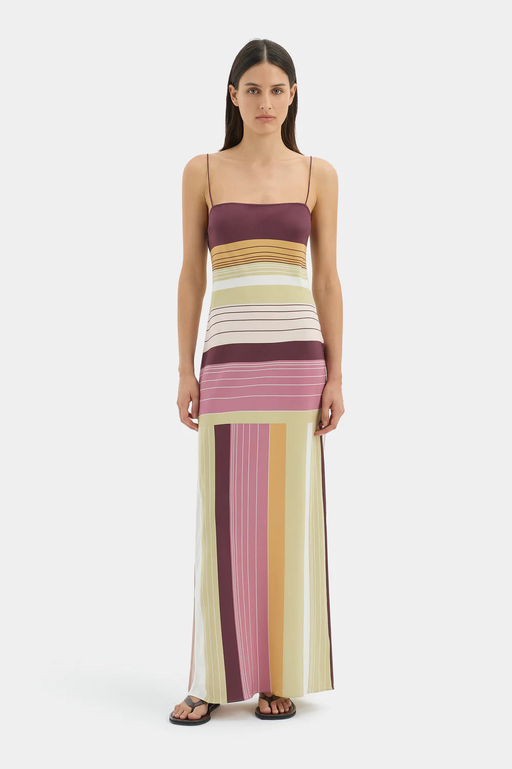 Isabella | Silk Stripe Slip Dress