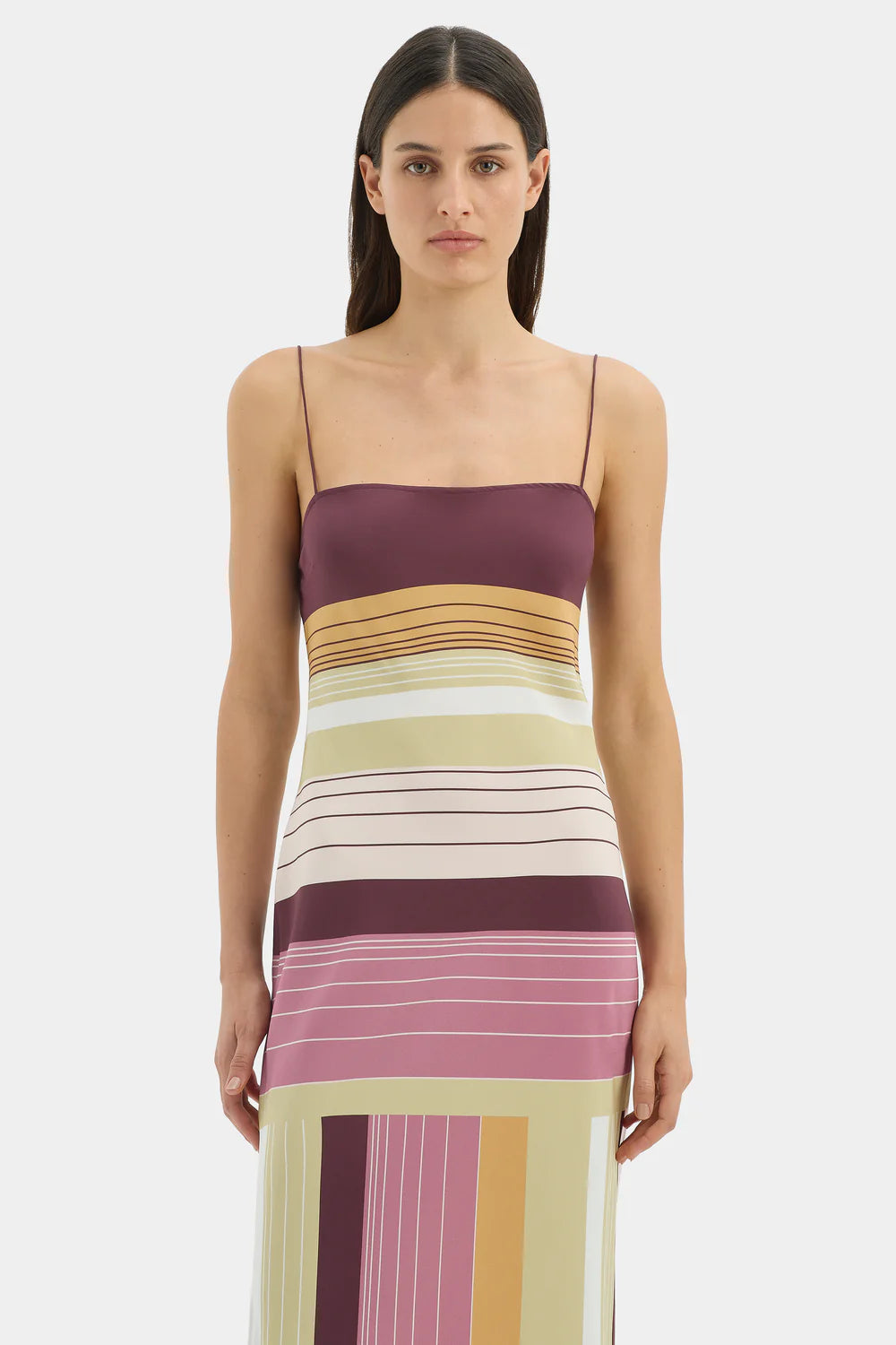 Isabella | Silk Stripe Slip Dress