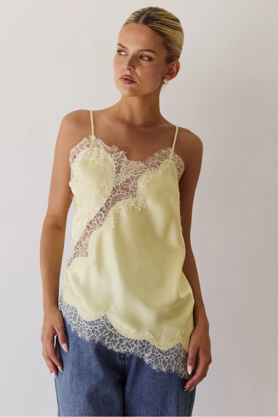 Solea | Lace Trim Camisole Top