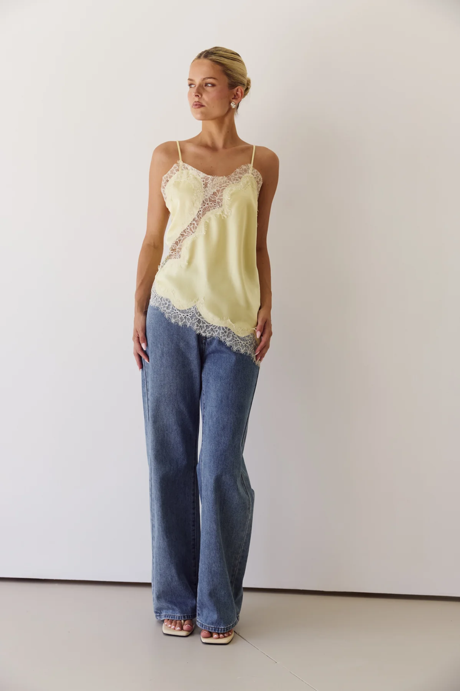 Solea | Lace Trim Camisole Top