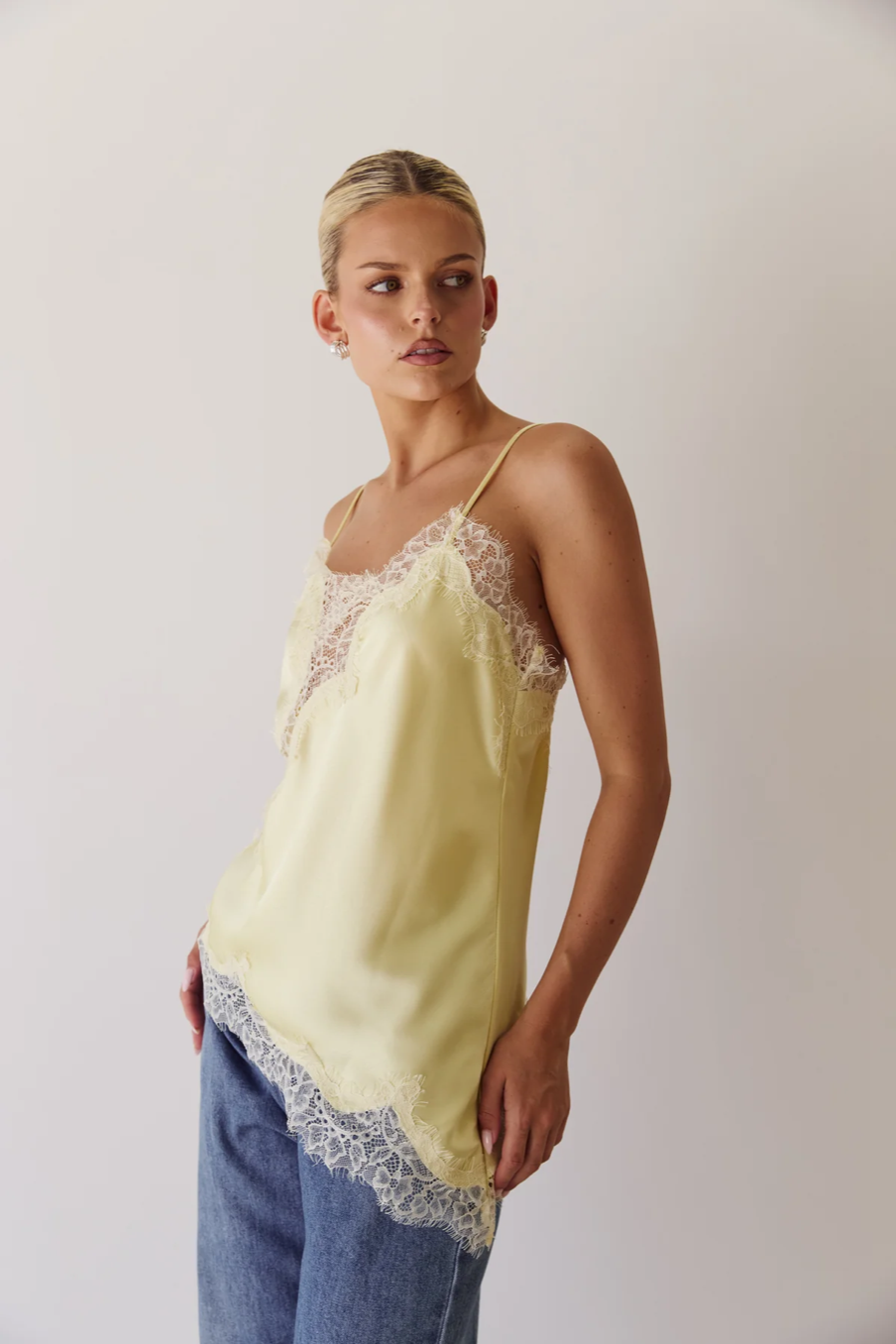 Solea | Lace Trim Camisole Top