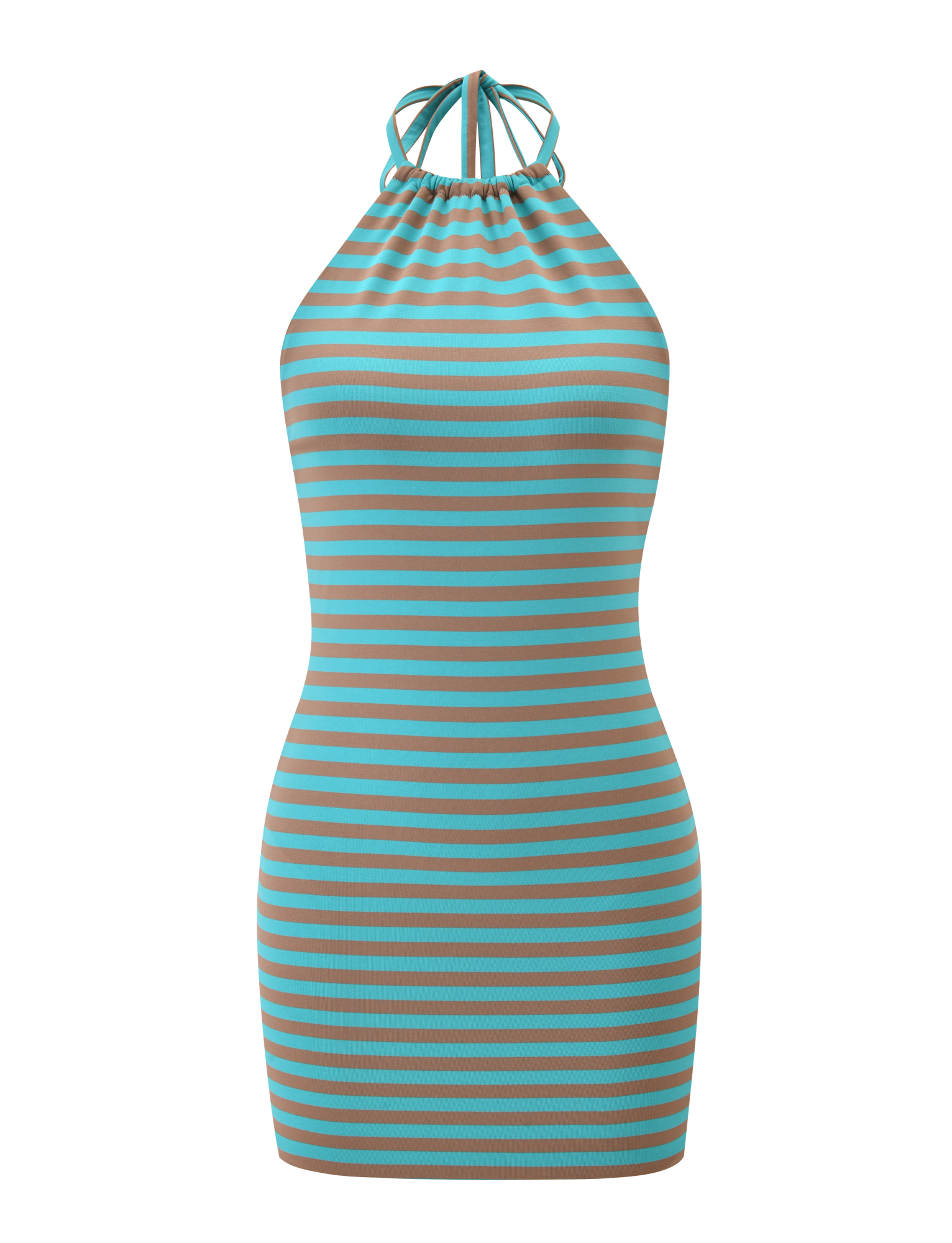 Dillian | Mushroom Aqua Stripe