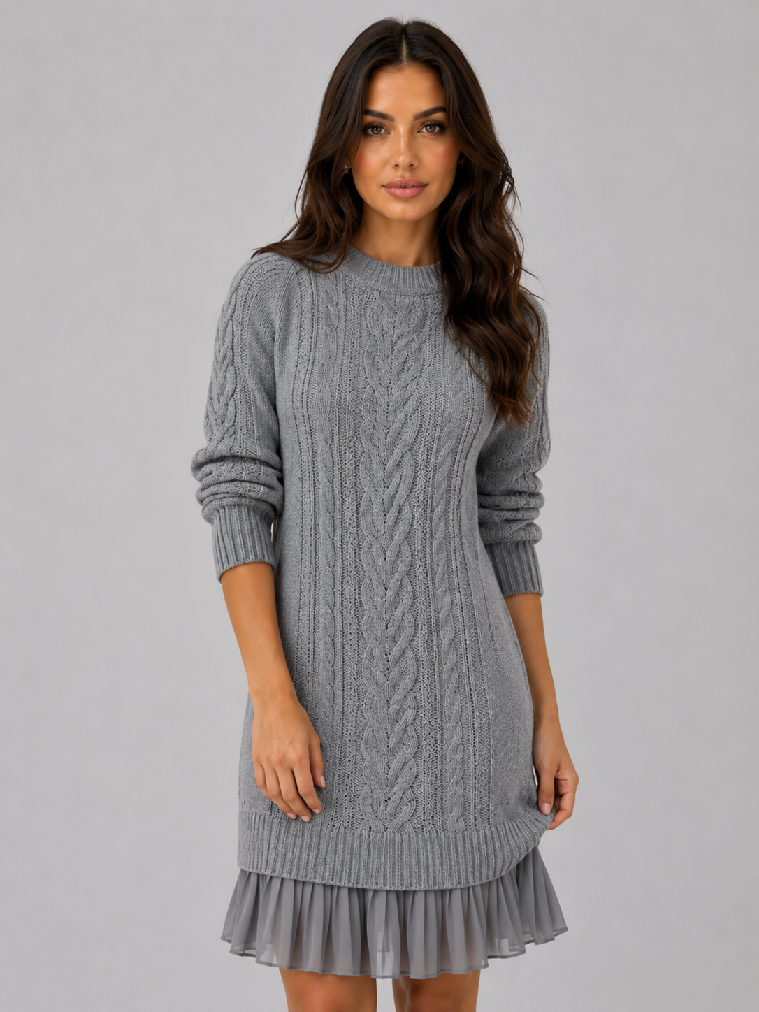 Clara Cable Knit Jumper Dress