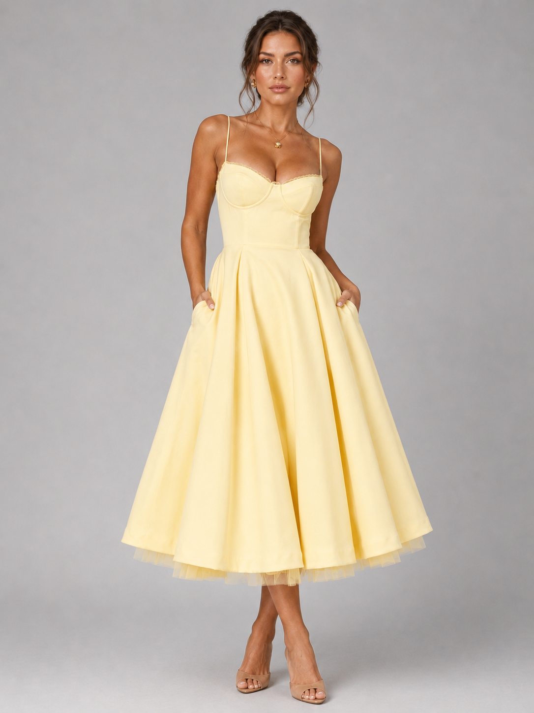Adelina Corset Midi Dress