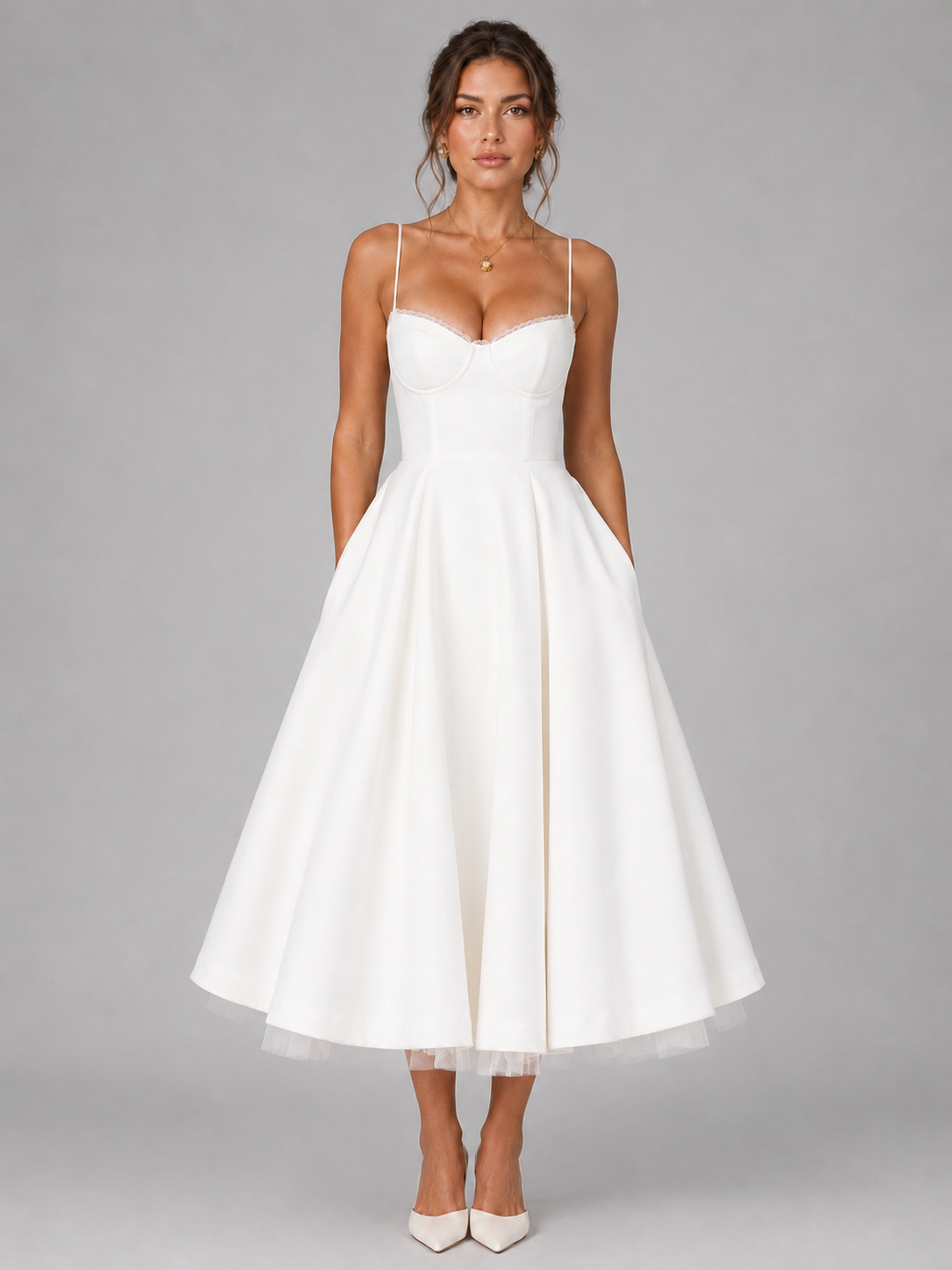 Adelina Corset Midi Dress
