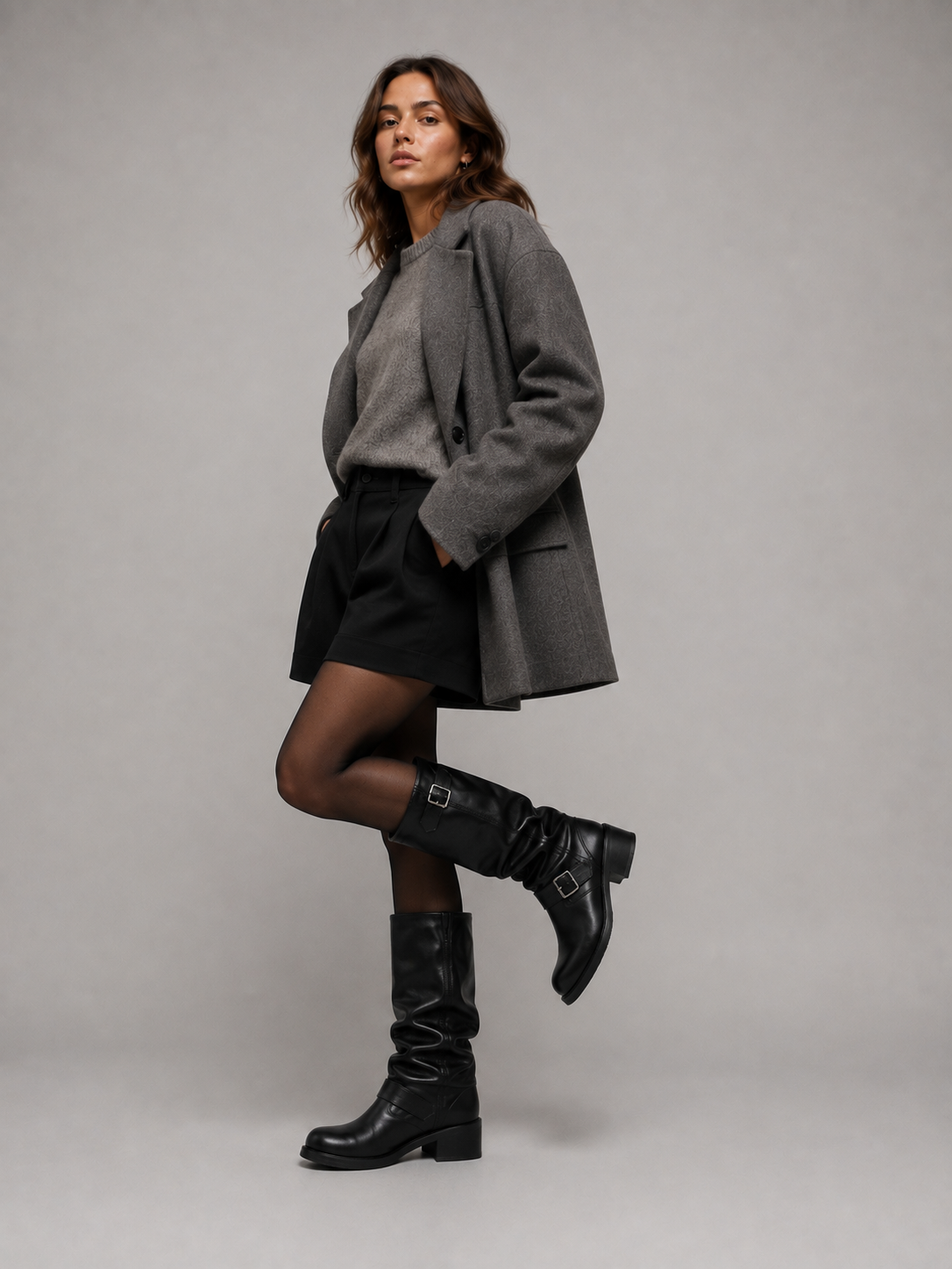 Knee-High Boots – Roxanne Biker Buckle