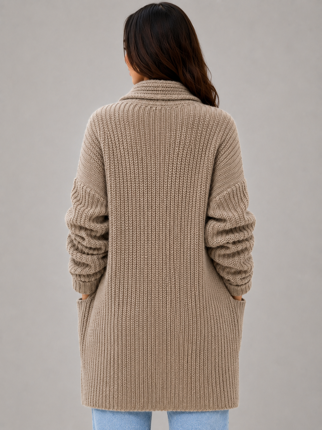 Women's Open Front Cardigan with Pockets