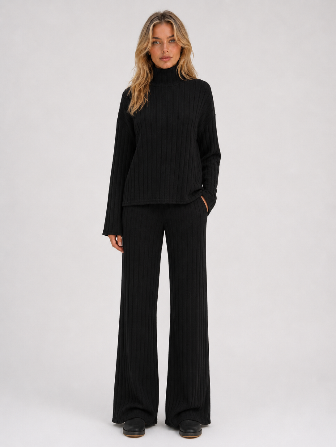 Noelle Ribbed Knit Lounge Set