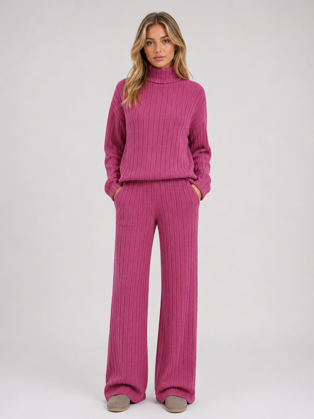 Noelle Ribbed Knit Lounge Set
