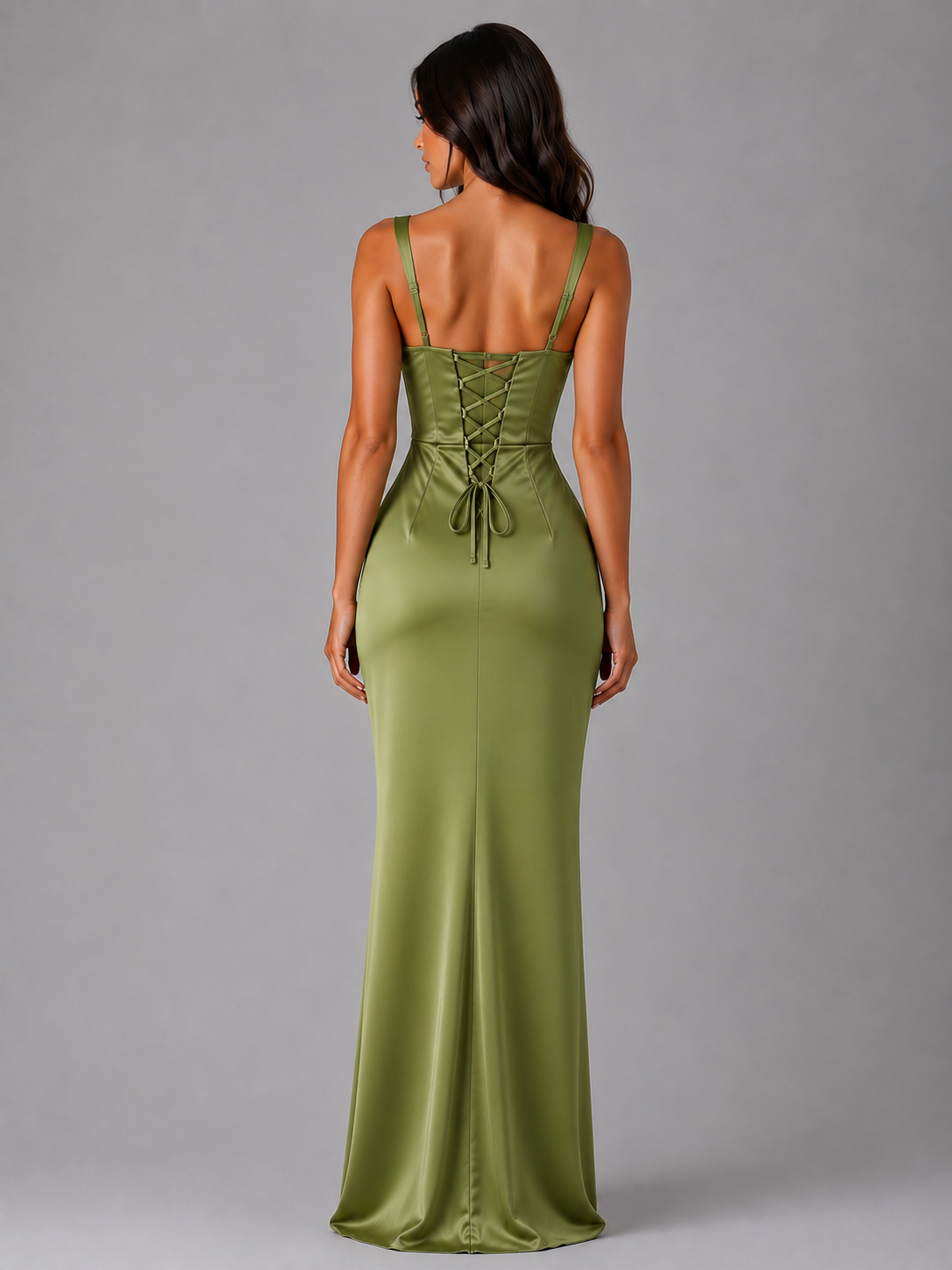 Olivia Satin Maxi Dress