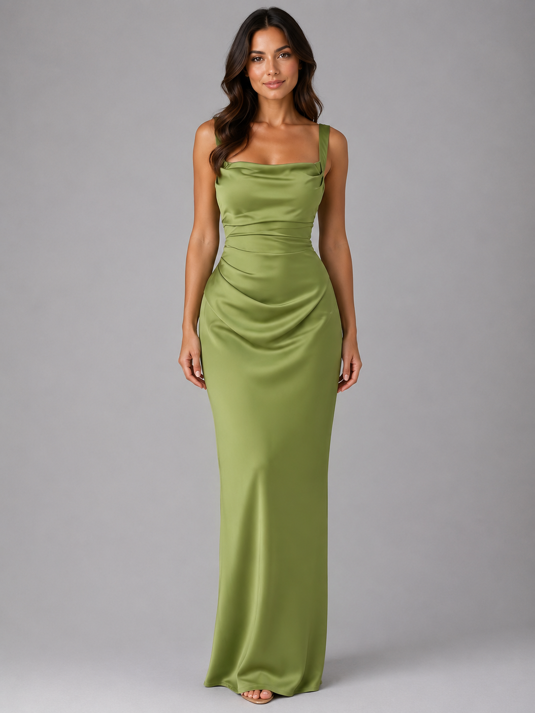 Olivia Satin Maxi Dress