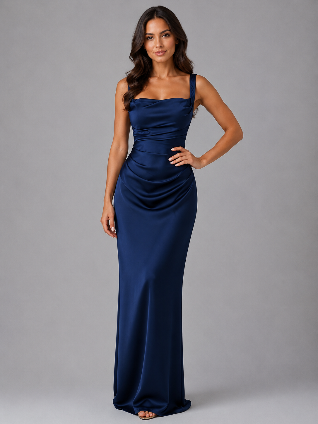Olivia Satin Maxi Dress