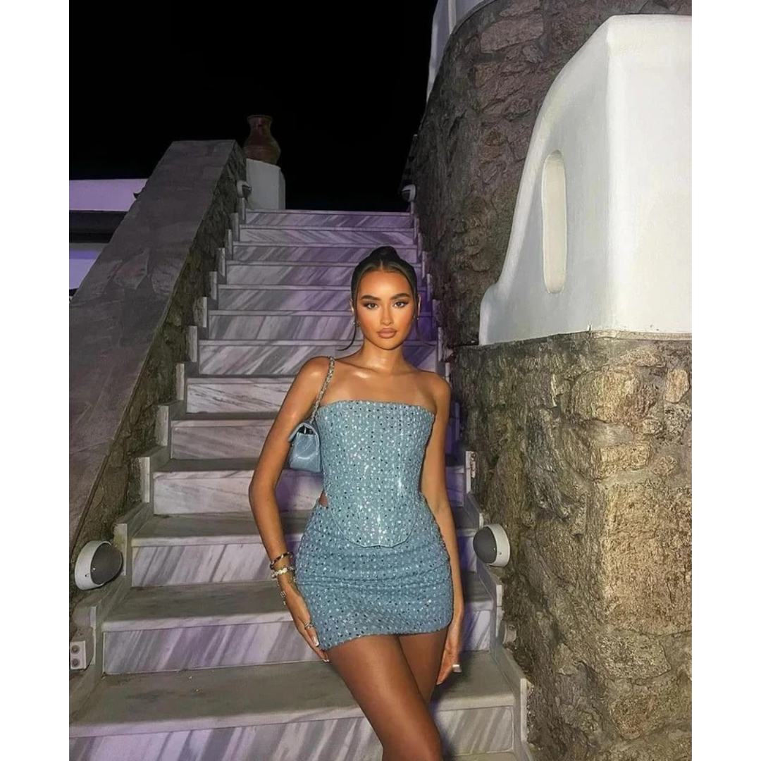 Eliana Sequin Two-Piece Skirt Set